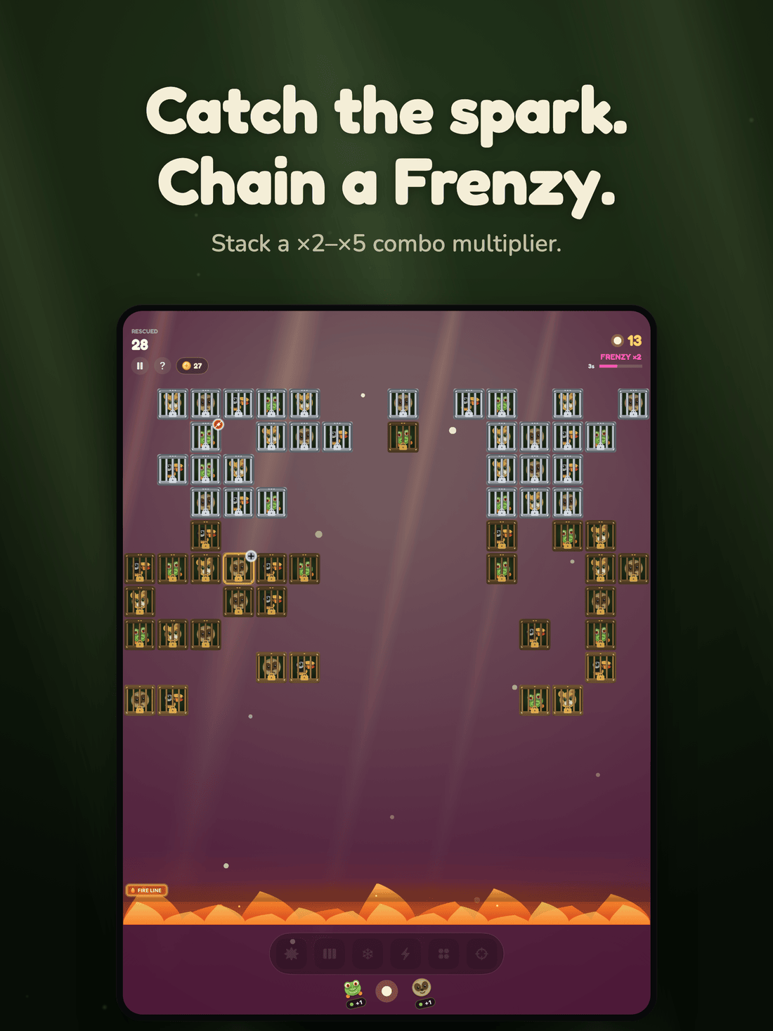 Catch the Frenzy orb power-up on iPad