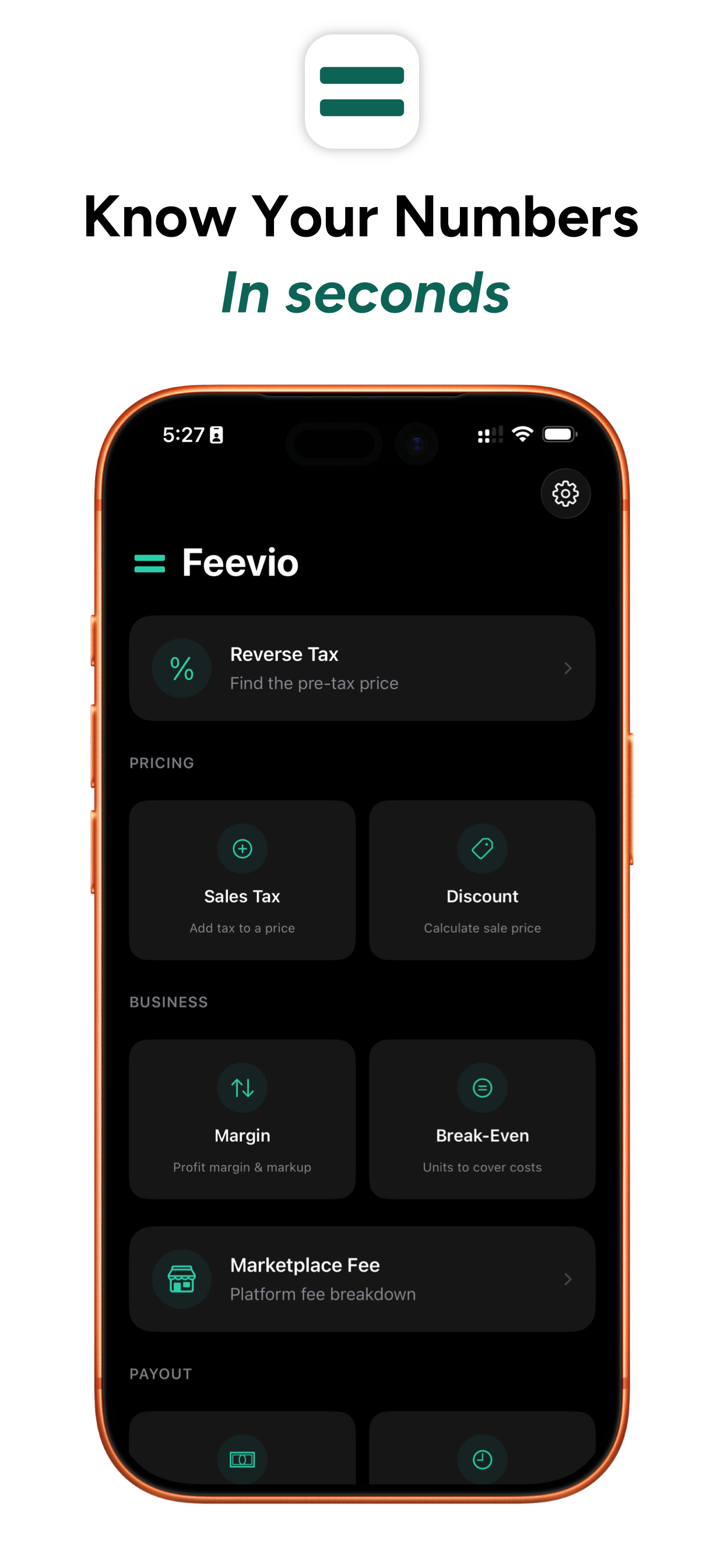 Feevio on iPhone