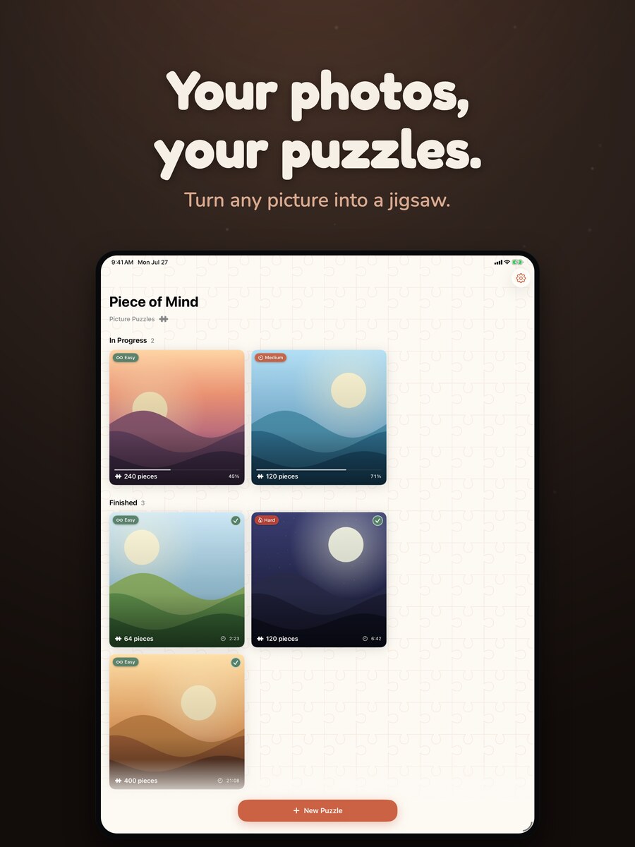 Home library of puzzles