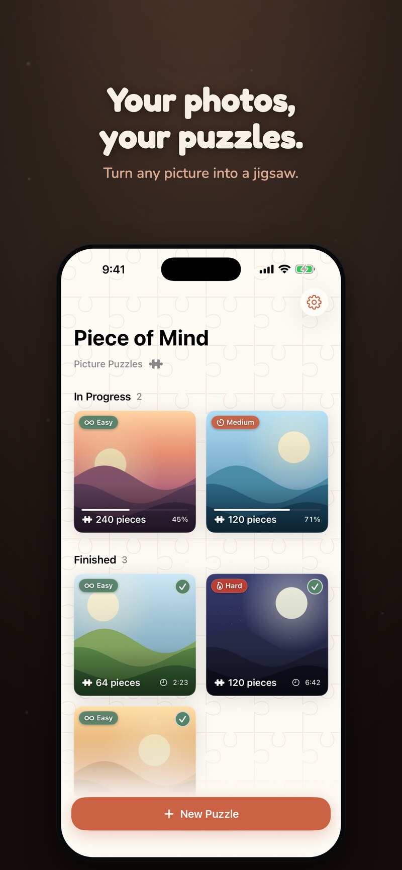 Home library of puzzles