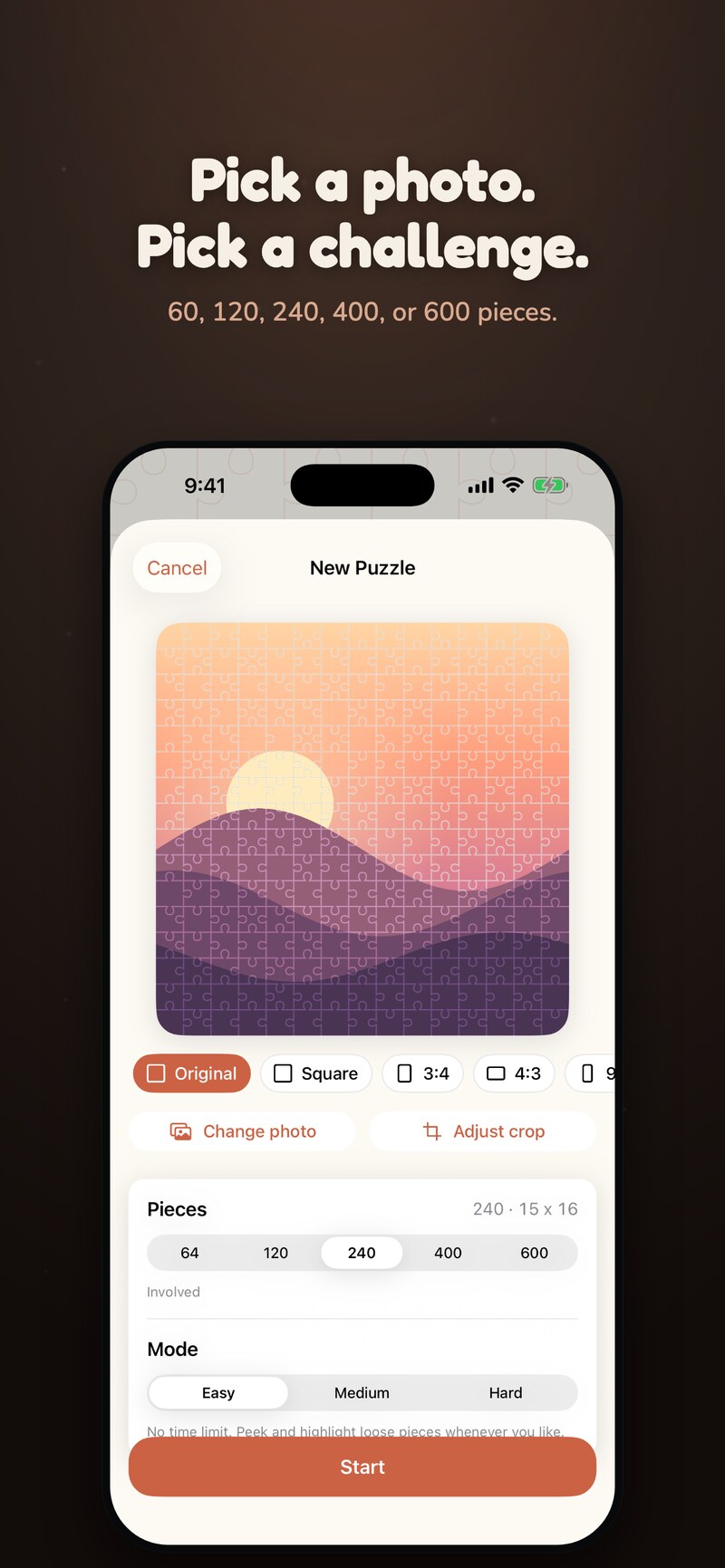 Create a puzzle from a photo