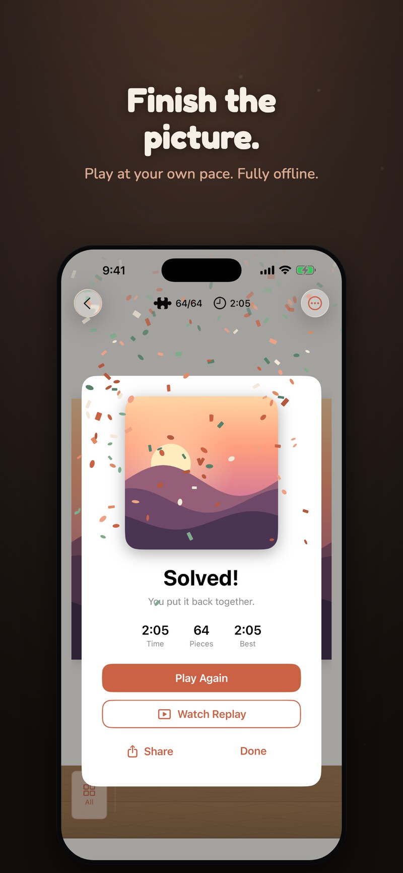 A finished puzzle